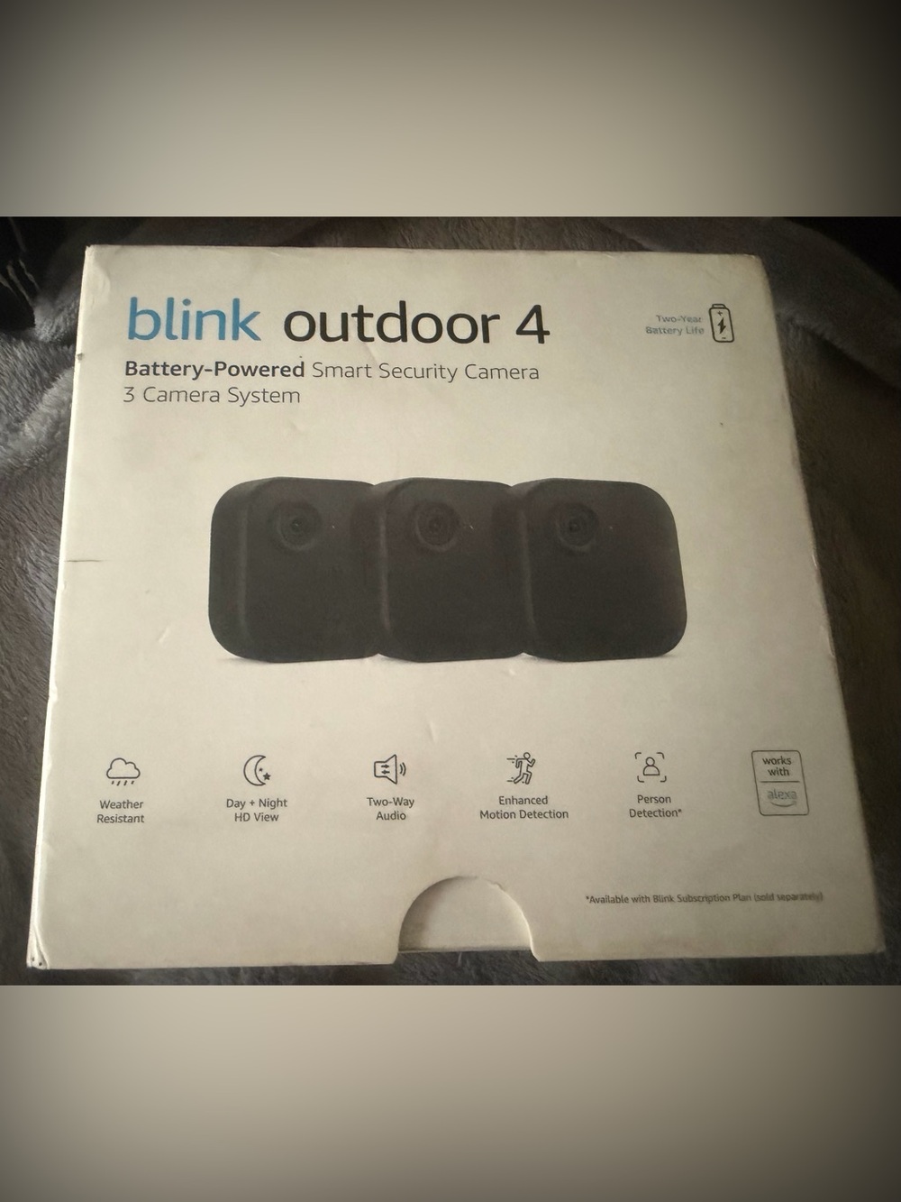 Link Outdoor 4 Wireless Security Cameras - Black (Set of 3). 4th gen
